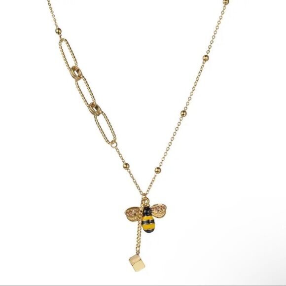 Bumble Bee 18K Gold Stainless Steel Waterproof Necklace - Picture 13 of 14